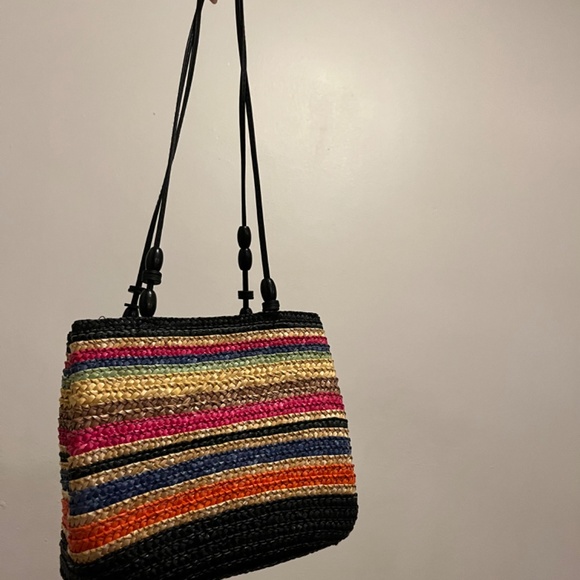 Stripe woven bag - multi color - Picture 3 of 3